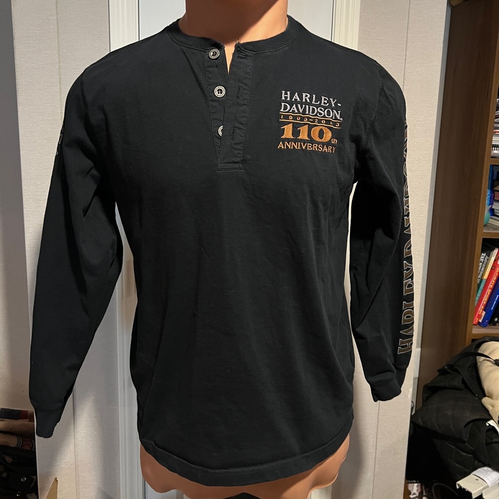 Genuine Harley-Davidson 110th Anniversary Long Sleeve Henley